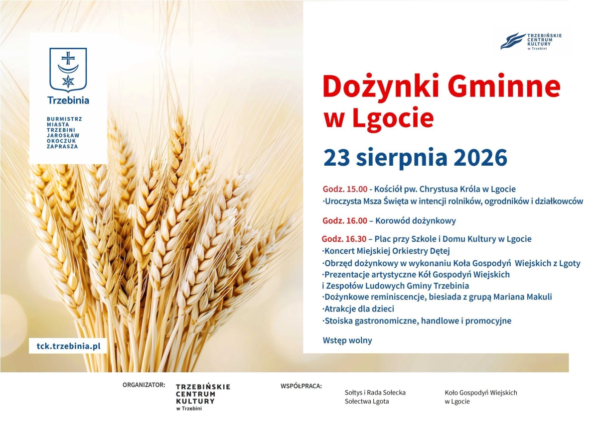 Grafika promująca wydarzenie. Z lewej strony grafika przedstawiająca zboże. Z prawej strony pole tekstowe z treścią. 