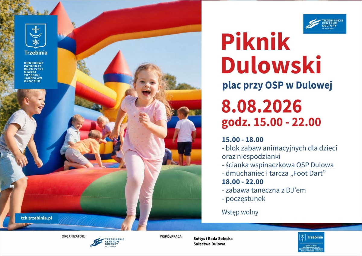 Grafika promująca wydarzenie. Z lewej strony zdjęcie dzieci
