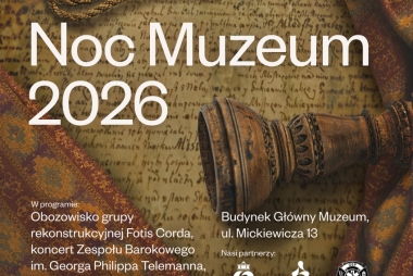 plakat przedstawiający program Nocy Muzeum