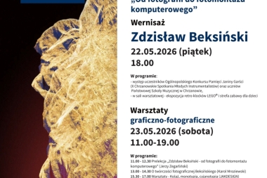 Plakat zachęcający do przyjścia na wystawę