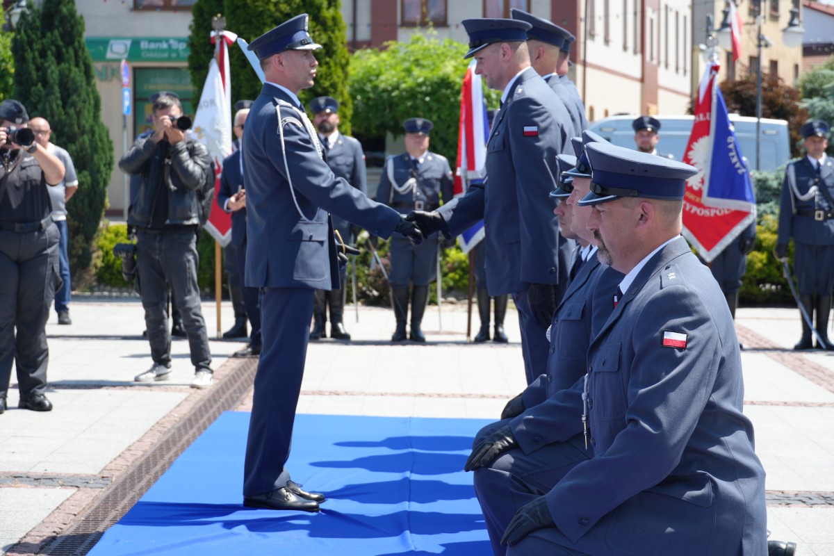 Obchody Święta Służby Więziennej na Rynku w Trzebini