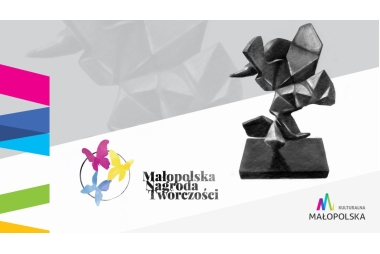 Grafika. Z lewej strony odzobne znaki. Na środku napis oraz statuetka. W prawym dolnym rogu logotyp.