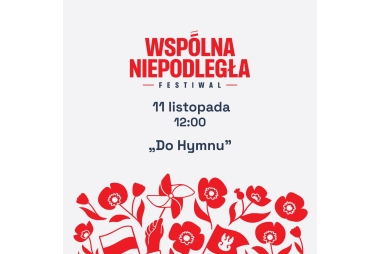 Grafika zawierająca na dole biało-czerwone patriotyczne elementy ikonograficzne. Na środku pole tekstowe z anpisami.