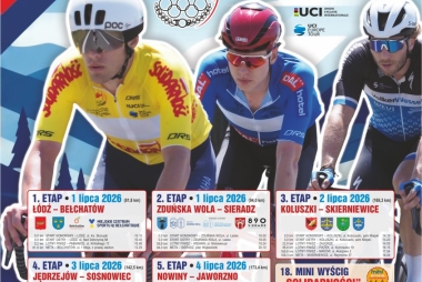 Plakat informujący o wyścigu