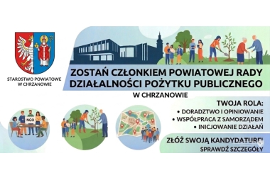 Plakat promujący zgłoszenia do rady pożytku publicznego