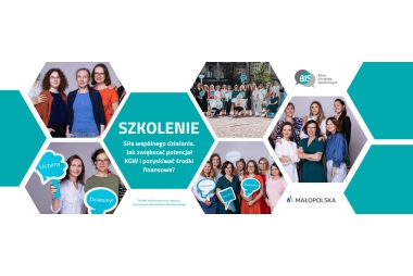 Grafika złożona z kilku sześciokątów. W każdym z nim znajdują albo zdjęcia albo pola tekstowe.