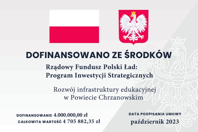 tablica informacyjna o dofinansowaniu projektu na infrastrukturę edukacyjną wzór prezesa rady ministrów 